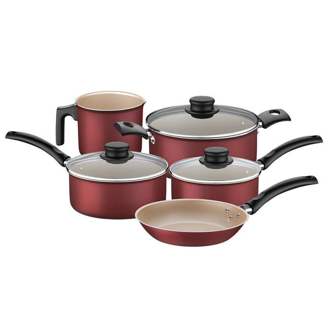 Bateria de Cocina Tramontina Turim 5 pz Rojo 20298761