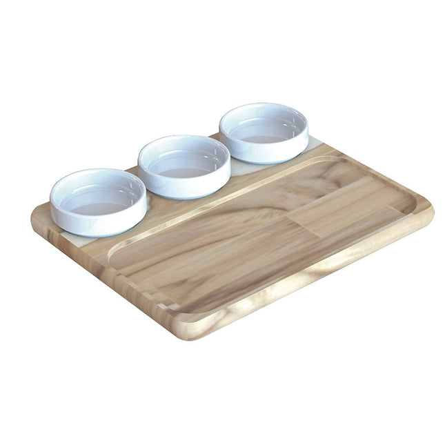 Tabla Tramontina con 3 Bowls 28x23x1.8 10239711