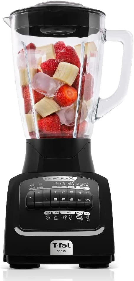 Licuadora T-Fal LN8208MX Infinyforce XL 10 Vel 550W de Vidrio de 2.2 L