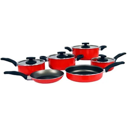 Batería de cocina Tramontina Toronto 20499/730 roja 10 piezas