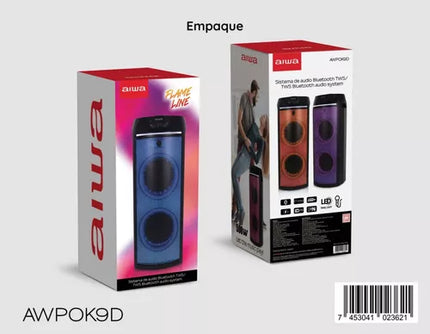 Sistema de Audio AIWA AWPOK9 con 500W PMPO con micrófono