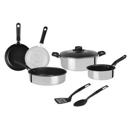 Batería de Cocina Ekco Shine de 12 Piezas Plata de Aluminio