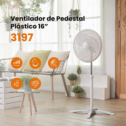 Ventilador De Pedestal Mytek 3197 16 Pulgadas