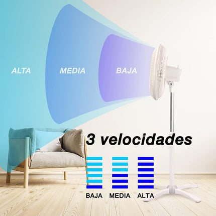 Ventilador De Pedestal Mytek 3197 16 Pulgadas