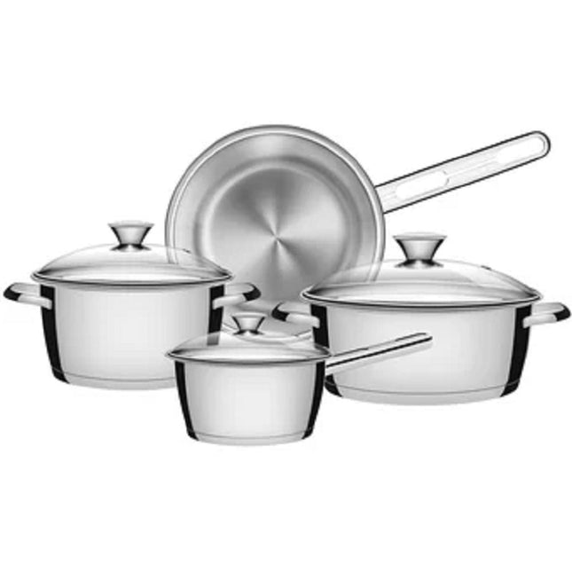 Batería Tramontina Allegra 7 pzas acero inoxidable inducción