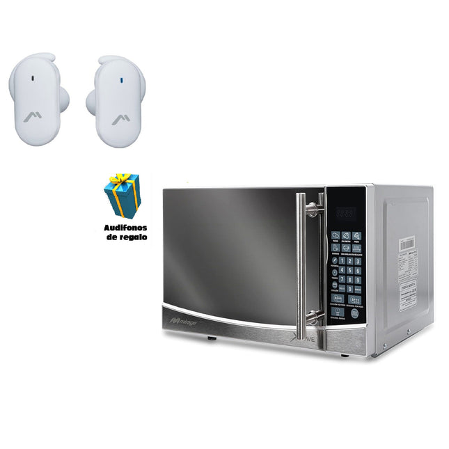 Horno Microondas Mirage Microwave MWD020E 0.7ft3 2 lt 110v Espejo + AUDIFONOS DE REGALO