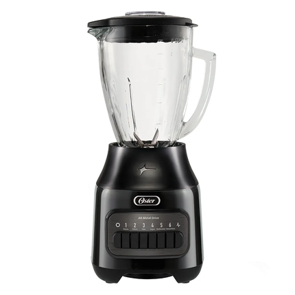Licuadora Oster BLSTPEG-BPB  Vaso de Vidrio 600W  6 Vel Negra