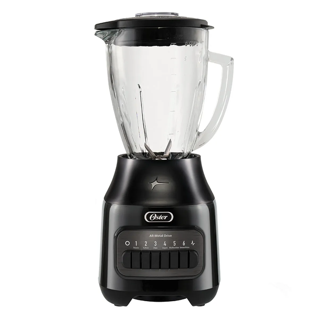 Licuadora Oster BLSTPEG-BPB  Vaso de Vidrio 600W  6 Vel Negra