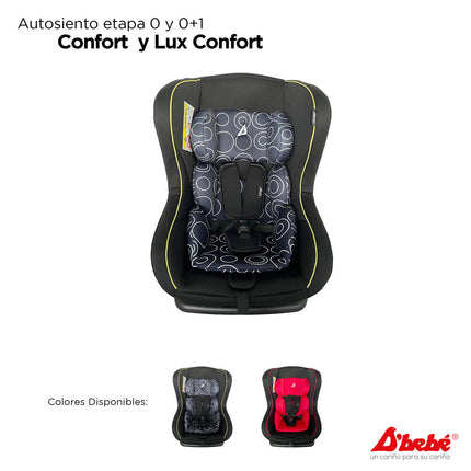 Autoasiento Lux Confort D´bebé-Gris con Negro