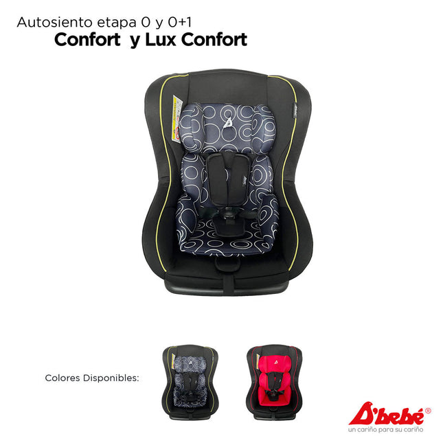 Autoasiento Lux Confort D´bebé-Gris con Negro