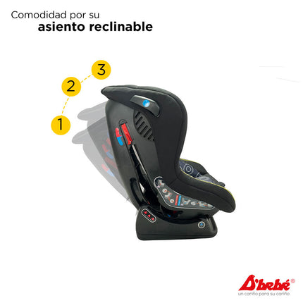 Autoasiento Lux Confort D´bebé-Gris con Negro