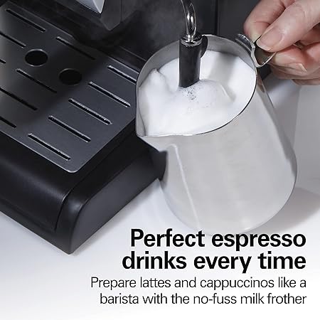 Cafetera Hamilton Beach Espresso Maker  40715 Negro Con Plata