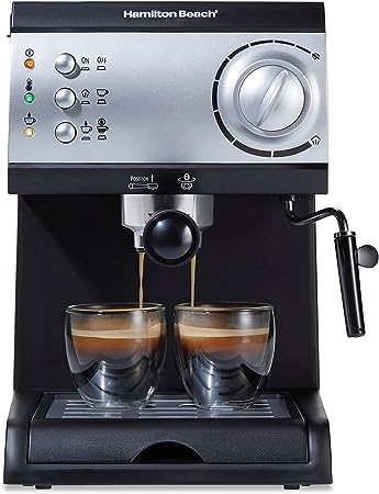 Cafetera Hamilton Beach Espresso Maker  40715 Negro Con Plata