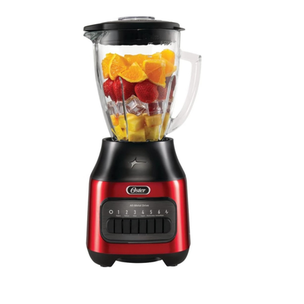 Licuadora OSTER BLSTPEG-CPB-013  V/Vidrio  600W 6Vel Cromo Rojo (2174292)