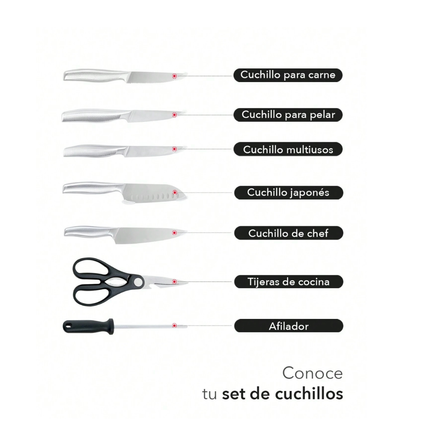 Juego de cuchillos MAYWARE HY-SC1 13 Piezas