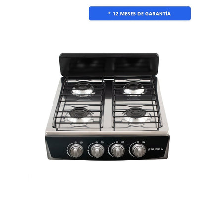 Parrilla a Gas Supra 4Q TITANBLAC 4 Quemadores Titan Black