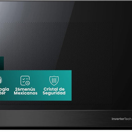 Horno Microondas Hisense HMMS3411DSV 1.4 Tecnología Inverter, 26menús mexicanos preestablecidos  ECO y Mute