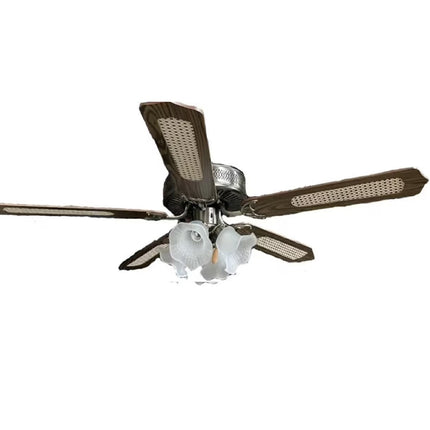 Ventilador de Techo Apolo A52AC5L4C A 52" P/ Interior Antiguo Café