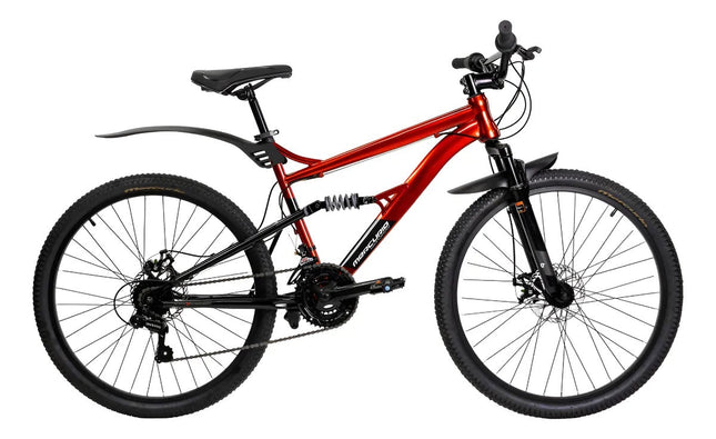 Mountain Bike Mercurio Doble Susp Kaizer Dh R26 21v Shimano Naranja
