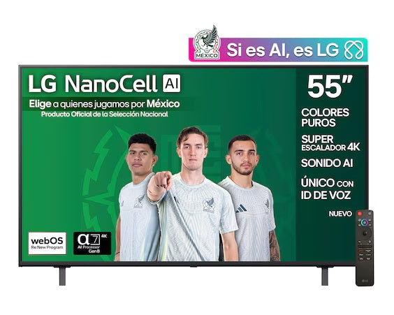 Pantalla Smart TV LG 55NANO80ASA NanoCell 55 Pulgadas UHD 4K