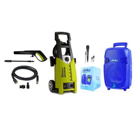 KIT Hidrolavadora Koblenz HL 310V Verde 2000 PSI + Bafle Recargable 12" Fussion PBS-12JELLY-RY Bluetooth