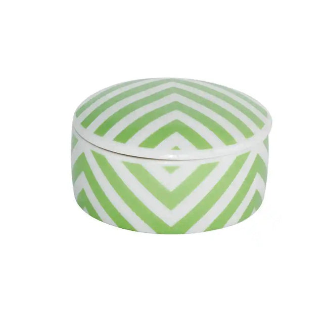 JOYERO DOMINIC DAV 6017 VERDE Y BLANCO 8.5X4.5 CM