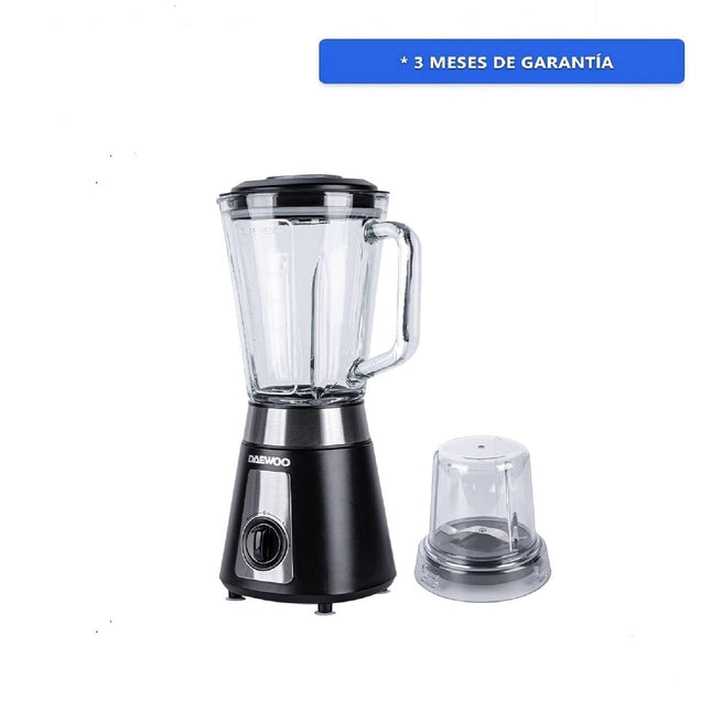 Licuadora Daewoo DBL-851G con molinillo 1.5 lts 2 vel + Pulse rompehielos 500W Negra