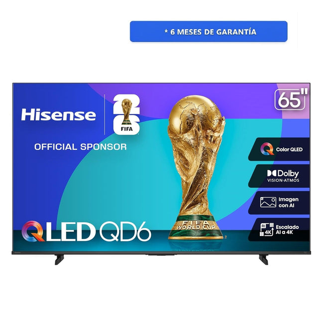 Pantalla Hisense 65QD6QV 65'' QLED Smart Fire TV UHD 4K,Control Remoto por Voz con Alexa