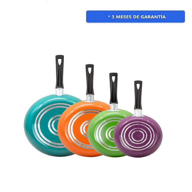 Juego de Sartenes Ecko 99961 4 Pack + Utensilios varios colores