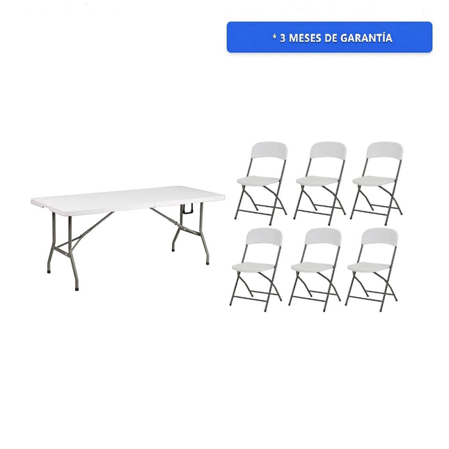 Paquete Mesa con Sillas TAP 244Z 2 244X76 y Tap-40 Plastico Blanco