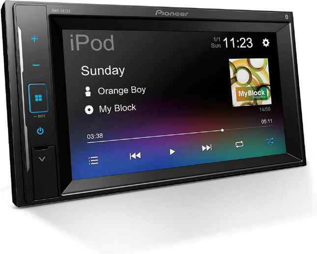 Autoestereo Pioneer DMH-A245BT, AAC/FLAC/MP3/WAV/WMA, USB/Bluetooth Negro