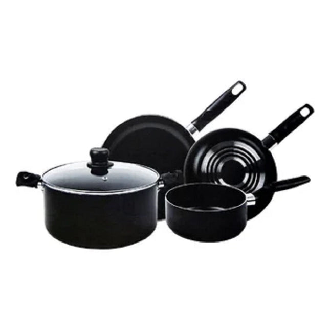 Batería de Cocina T-fal 5813700 Inicia 5 Piezas Negra