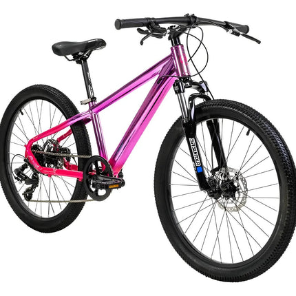 Bicicleta Alubike 24 Sierra 8 Velocidades De Aluminio Gris Rosa Unitalla
