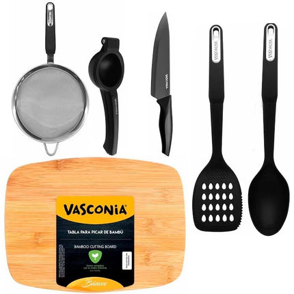 Set de Utensilios Vasconia 70010304 6 piezas Negro