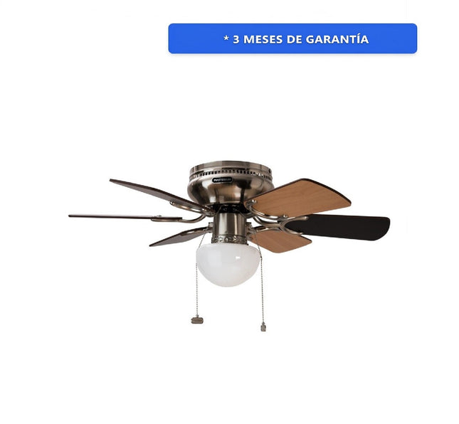 VENTILADOR MASTERFAN VDPECLSA30  30" DE TECHO PETIT C/ LUZ SATINADO