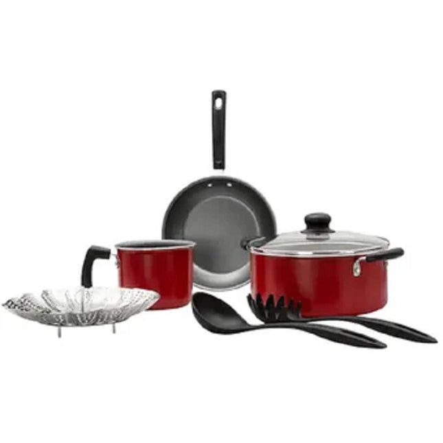 Batería Tramontina 32200652 7pz Marilia Roja
