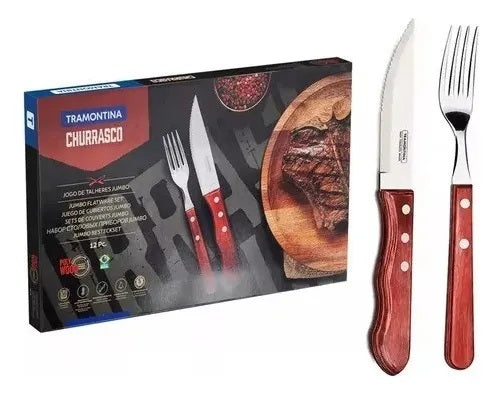 Cubiertos Tramontina 21199/796 Polywood Churrasco X12