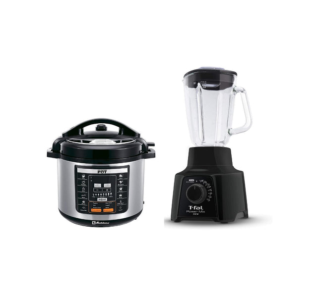 Combo Olla de presión Koblenz Kitchen Magic Pop KMP-1000 IN electrica + Licuadora T-fal LN2898MX 1.25 Litros 8 Funciones