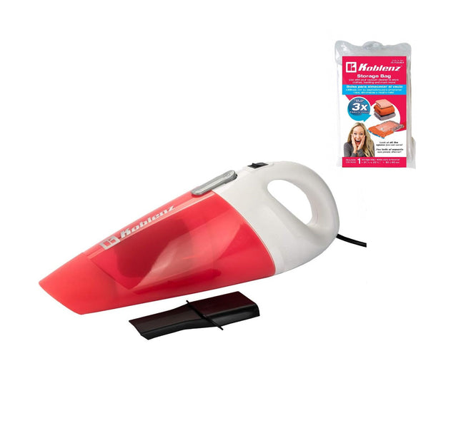 Aspiradora Koblenz HV-120 KG3 Manual 400 Watts blanco con rosa + Bolsa de vacío para Almacenar de regalo