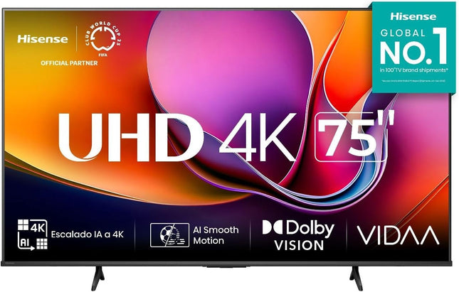 Pantalla Hisense 75A65NV 75 Pulgadas Smart TV 4K UHD