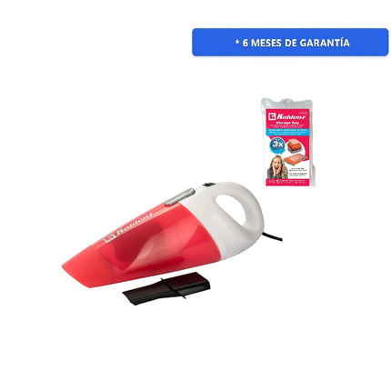 Aspiradora Koblenz HV-120 KG3 Manual 400 Watts blanco con rosa + Bolsa de vacío para Almacenar de regalo