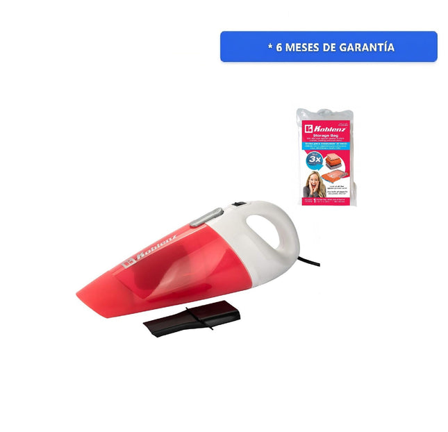 Aspiradora Koblenz HV-120 KG3 Manual 400 Watts blanco con rosa + Bolsa de vacío para Almacenar de regalo