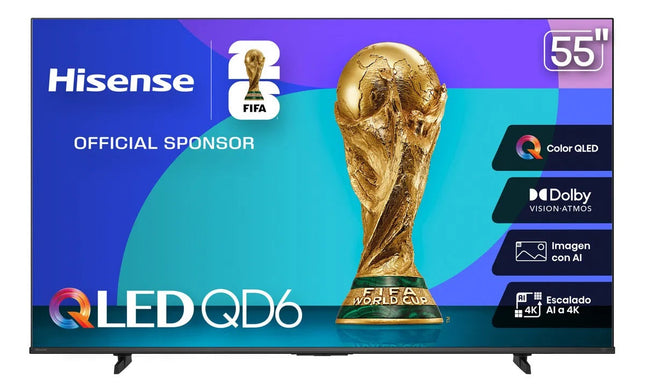 Pantalla Hisense 55QD6QV de 55'' Smart Tv QLED Vidaa
