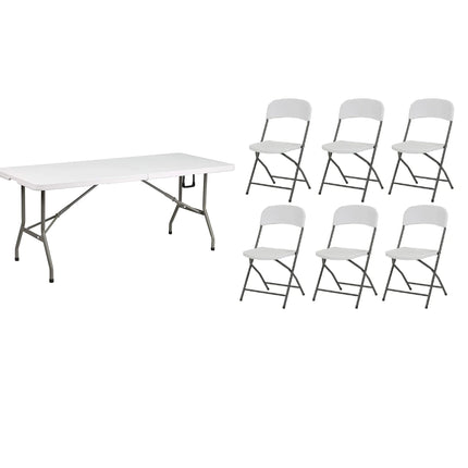 Paquete Mesa con Sillas TAP 244Z 2 244X76 y Tap-40 Plastico Blanco
