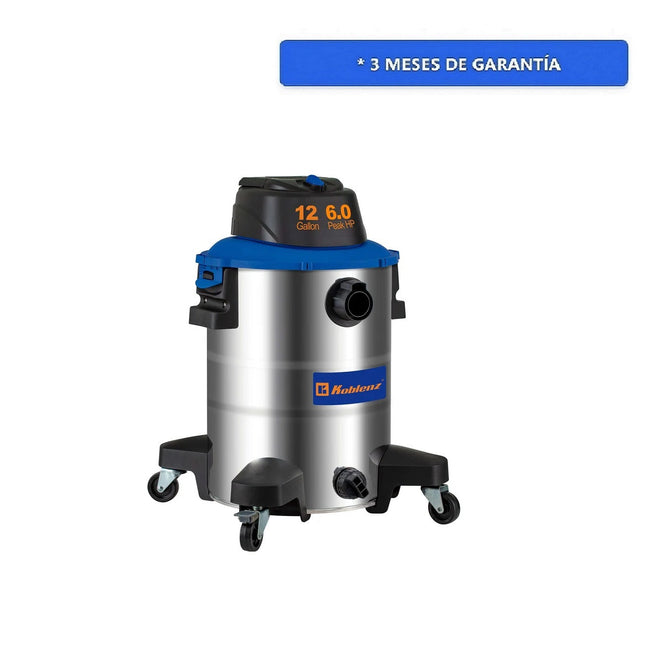 Aspiradora Koblenz WD-12 L314 SS Seco-Mojado 12 Galones de Acero