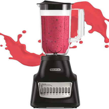 Licuadora Taurus GRANDEUR NEG Plástico 1.25 L 10 Vel Potente Motor 500 W Cuchillas Desmontables de Acero Inoxidable