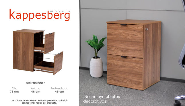 ARCHIVERO KAPPESBERG F205 MU ARCH DE 73X46X45CM CON 2 GAVETAS COLOR MUNIQUE