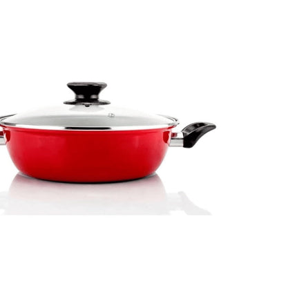 Arrocera Magefesa 01PVARCOR26 Coral 26Cm Tapa De Vidrio Plateado