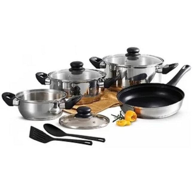 Batería de Cocina Tramontina sirve tambien en INDUCCION 9p Acero Inox