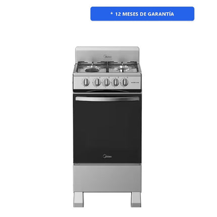 Estufa De Piso Con Copete 20" Midea MGS20FS1BIABG Mastercook Silver